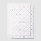 シンプルミニマリスト黒と白モダン結婚の ベラム紙招待状 (オフセット (招待状))