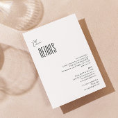 シンプルミニマリスト黒と白結婚の詳細 エンクロージャーカード