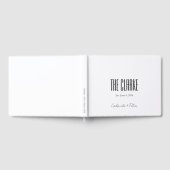 シンプルミニマリスト黒と白結婚の ゲストブック (全面)