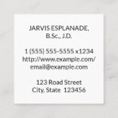 シンプルミニマリスト スクエア名刺 (裏面)