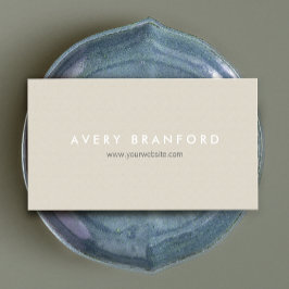 シンプルミニマリスト　ベージュモダンエレガント 名刺