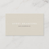 シンプルミニマリスト ベージュモダンエレガント 名刺 (正面)