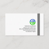 シンプルミニマリスト·ライン·コラム創始者CEO 名刺 (裏面)