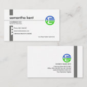 シンプルミニマリスト·ライン·コラム創始者CEO 名刺 (正面/裏面)