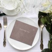 シンプルミニマリストBrown Sage Green QRコード オールインワン招待状