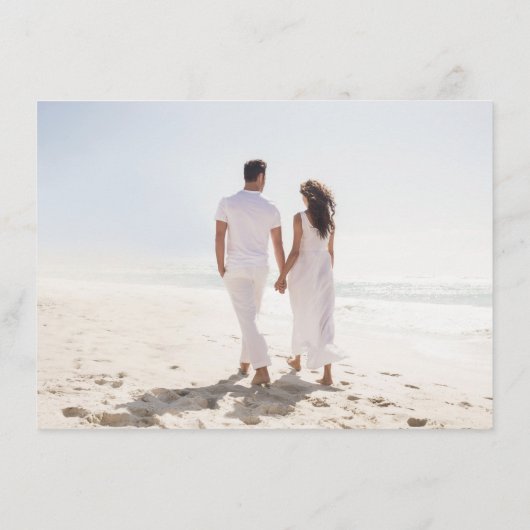 シンプルミニマリストPeriwinkleワイルドフラワー結婚ズ エンクロージャーカード (裏面)