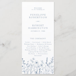 シンプルミニマリストPeriwinkleワイルドフラワー結婚ズ プログラム