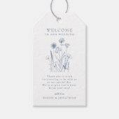 シンプルミニマリストPeriwinkle Wildflower結婚's Gi ギフトタグ (正面)