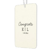 シンプルミニマルおめでとうはモノグラム日付を追加 カーエアーフレッシュナー (左)