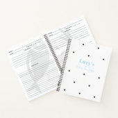 シンプルミニマルかわいらしハート空白のレシピ ノートブック (内部)