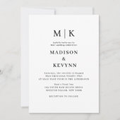 シンプルミニマルとシック | 結婚s 招待状 (正面)