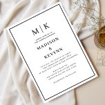 シンプルミニマルとシック | 結婚s 招待状<br><div class="desc">シックミニマルな |白黒結婚式招待状これらのエレガントブライダルシャワーナモダンプキンは、ミニマ結婚リストのスタイルを醸し出す白黒のを備え文字デザインたを備えている。イニシャルやモノグラムを追加して完全に自分のものにする。</div>