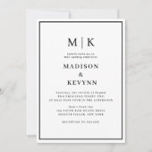 シンプルミニマルとシック | 結婚s 招待状 (正面)