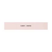 シンプルミニマルとピンク結婚タイポグラフィ 招待状ベリーバンド (フラット)