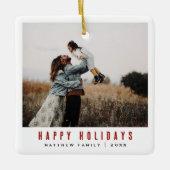 シンプルミニマルと家族モダン写真 セラミックオーナメント (正面)