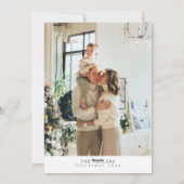 シンプルミニマルなアーチフォトファミリークリスマスカード シーズンカード (裏面)