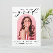 シンプルミニマルなアーチ書道グラード招待状 招待状 (スタンド正面)