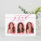 シンプルミニマルなアーチ書道グラード招待状 招待状 (スタンド正面)