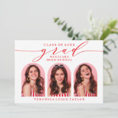 シンプルミニマルなアーチ書道グラード招待状 招待状 (スタンド正面)