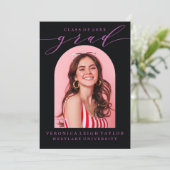 シンプルミニマルなアーチ書道グラード招待状 招待状 (スタンド正面)