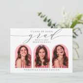 シンプルミニマルなアーチ書道グラード招待状 招待状 (スタンド正面)