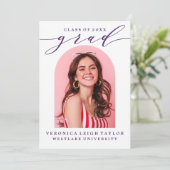 シンプルミニマルなアーチ書道グラード招待状 招待状 (スタンド正面)