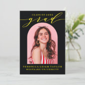 シンプルミニマルなアーチ書道グラード招待状 招待状 (スタンド正面)