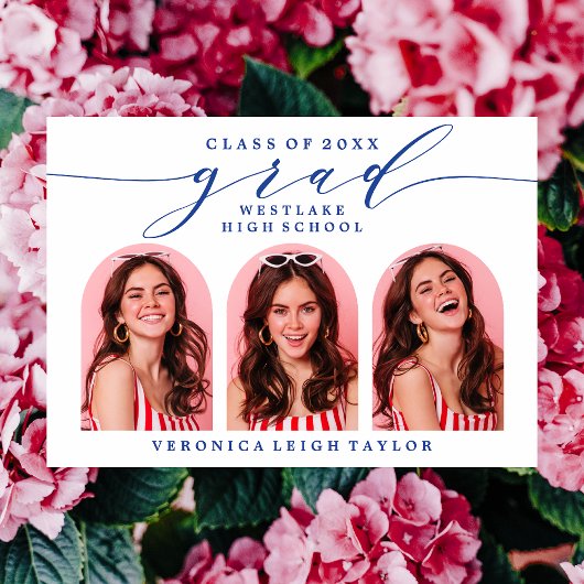 シンプルミニマルなアーチ書道グラード招待状 招待状