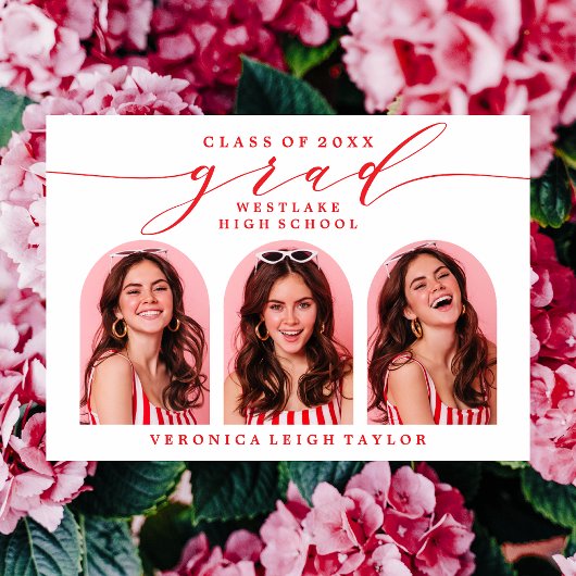 シンプルミニマルなアーチ書道グラード招待状 招待状