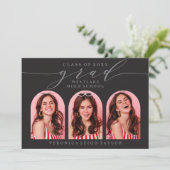 シンプルミニマルなアーチ書道グラード招待状 招待状 (スタンド正面)