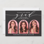 シンプルミニマルなアーチ書道グラード招待状 招待状 (正面)