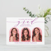 シンプルミニマルなアーチ書道グラード招待状 招待状 (スタンド正面)