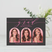 シンプルミニマルなアーチ書道グラード招待状 招待状 (スタンド正面)