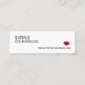 シンプルミニマルなエレガント化粧 スキニー名刺 (正面)