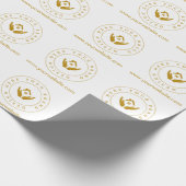 シンプルミニマルなカスタムビジネスロゴ ラッピングペーパー (角)