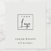 シンプルミニマルなカスタム販売促進ロゴ ワインラベル (シングルラベル)