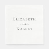 シンプルミニマルなカップルの名結婚前 スタンダードランチョンナプキン (正面)