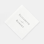 シンプルミニマルなカップルの名結婚前 スタンダードランチョンナプキン (角)