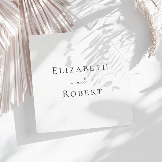 シンプルミニマルなカップルの名結婚前 スタンダードランチョンナプキン