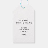 シンプルミニマルなクリスマスギフトタグ ギフトタグ (正面)