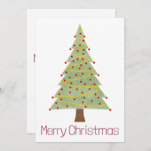 シンプルミニマルなクリスマスツリー シーズンカード (正面/裏面)