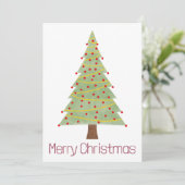 シンプルミニマルなクリスマスツリー シーズンカード (スタンド正面)