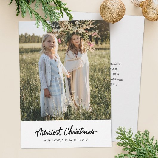 シンプルミニマルなクリスマスホリデーカード シーズンカード