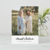 シンプルミニマルなクリスマスホリデーカード シーズンカード (スタンド正面)