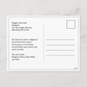 シンプルミニマルなクリスマス家族の写真コラージュ シーズンポストカード (裏面)