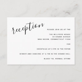 シンプルミニマルなスクリプモダント結婚式 エンクロージャーカード