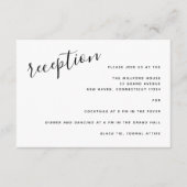 シンプルミニマルなスクリプモダント結婚式 エンクロージャーカード (正面)