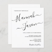 シンプルミニマルなスクリプ結婚ト名 (正面/裏面)