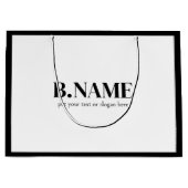 シンプルミニマルなビジネス促進カスタムロゴ ラージペーパーバッグ (正面)