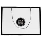 シンプルミニマルなビジネス促進カスタムロゴ ラージペーパーバッグ (裏面)